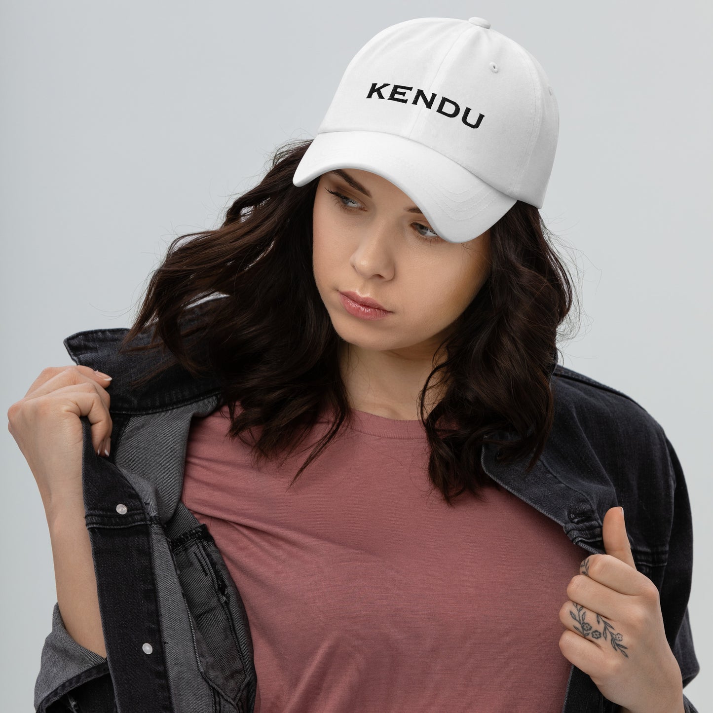 Unisex Kendu Dad Hat, White