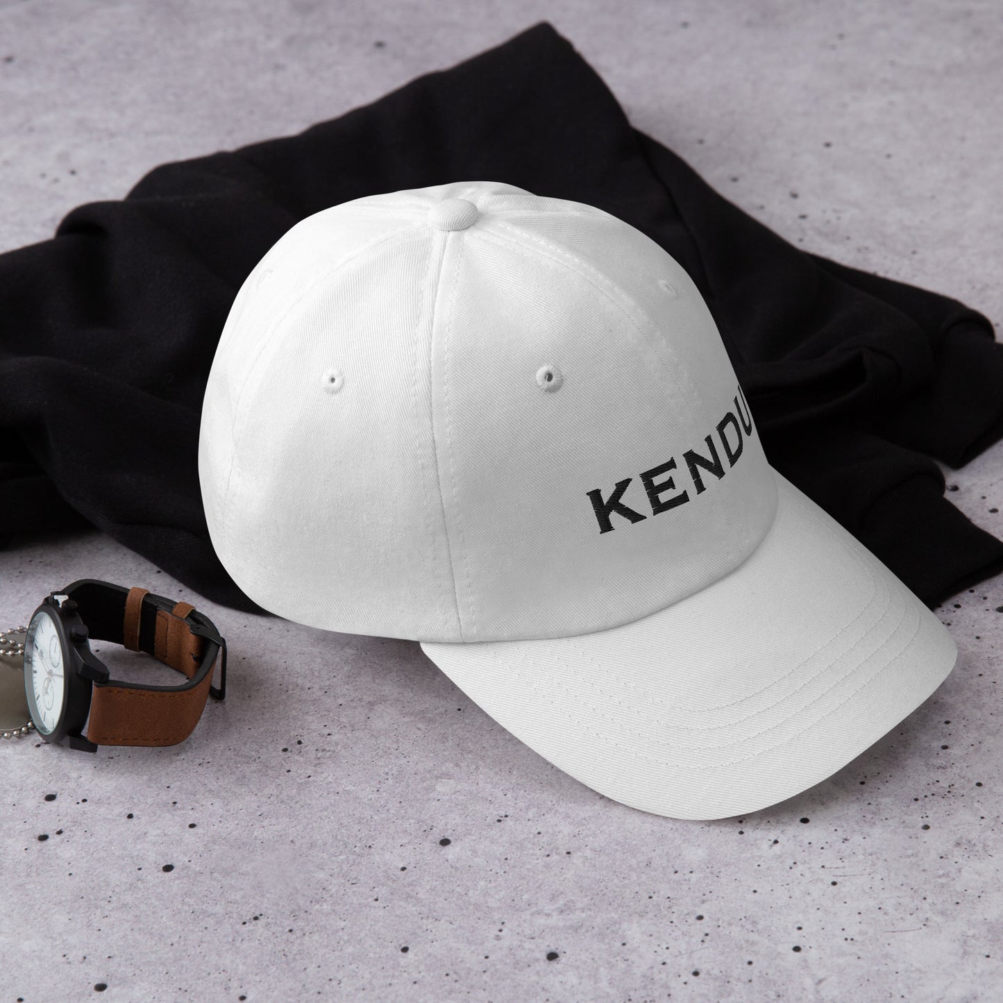 Unisex Kendu Dad Hat, White